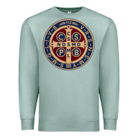 Seafoam Saint Benedict Medal 1 Premium Sweatshirt - SnappyArt