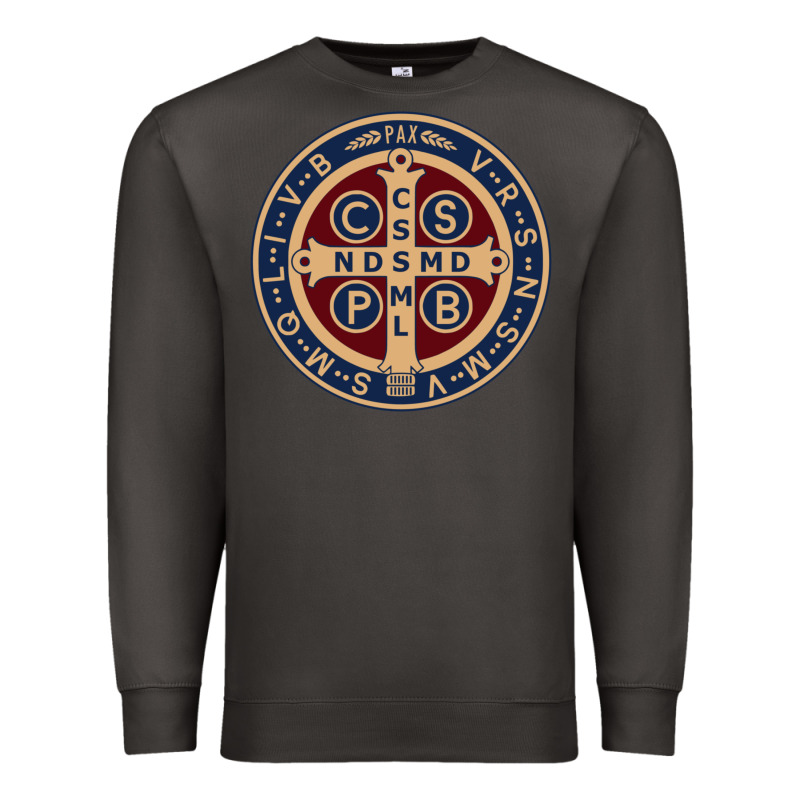 Saint Benedict Medal 1 Premium Sweatshirt by SnappyArt | Teevron