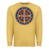 Antique Gold Saint Benedict Medal 1 Premium Sweatshirt - SnappyArt