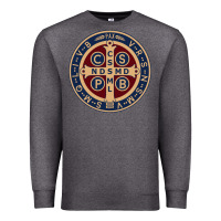 Charcoal Heather Saint Benedict Medal 1 Premium Sweatshirt - SnappyArt