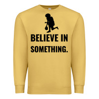 Antique Gold Colin Kaepernick Believe In Something Premium Sweatshirt - SnappyArt