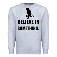 Heather Grey Colin Kaepernick Believe In Something Premium Sweatshirt - SnappyArt