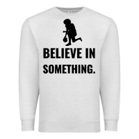 Oatmeal Heather Colin Kaepernick Believe In Something Premium Sweatshirt - SnappyArt