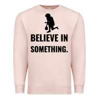 Pale Pink Colin Kaepernick Believe In Something Premium Sweatshirt - SnappyArt