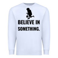 White Colin Kaepernick Believe In Something Premium Sweatshirt - SnappyArt