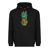 Black leopar turquoise pineapple Heavyweight Hoodie - JahusDesignShop