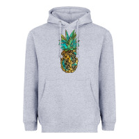 Heather Grey leopar turquoise pineapple Heavyweight Hoodie - JahusDesignShop