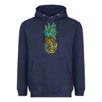 Navy leopar turquoise pineapple Heavyweight Hoodie - JahusDesignShop