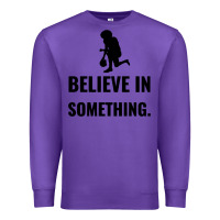 Purple Colin Kaepernick Believe In Something Premium Sweatshirt - SnappyArt
