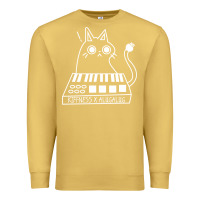 Antique Gold The KIFFNESS X ALUGALUG white cat Classic Premium Sweatshirt - SnappyArt
