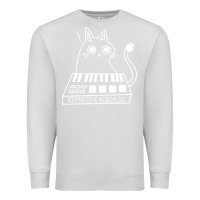 Dove Grey The KIFFNESS X ALUGALUG white cat Classic Premium Sweatshirt - SnappyArt