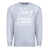 Heather Grey The KIFFNESS X ALUGALUG white cat Classic Premium Sweatshirt - SnappyArt