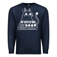 Navy The KIFFNESS X ALUGALUG white cat Classic Premium Sweatshirt - SnappyArt