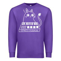 Purple The KIFFNESS X ALUGALUG white cat Classic Premium Sweatshirt - SnappyArt