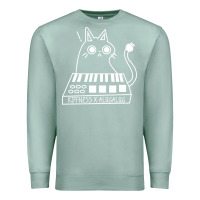 Seafoam The KIFFNESS X ALUGALUG white cat Classic Premium Sweatshirt - SnappyArt