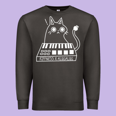 The Kiffness X Alugalug White Cat Classic Premium Sweatshirt Designed By Snappyart