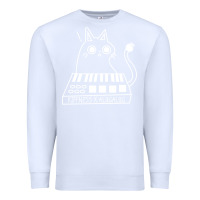 White The KIFFNESS X ALUGALUG white cat Classic Premium Sweatshirt - SnappyArt