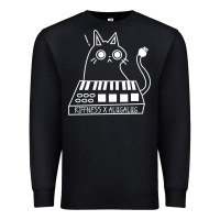 Black The KIFFNESS X ALUGALUG white cat Classic Premium Sweatshirt - SnappyArt