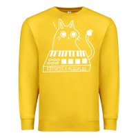 Lemon The KIFFNESS X ALUGALUG white cat Classic Premium Sweatshirt - SnappyArt