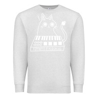 Oatmeal Heather The KIFFNESS X ALUGALUG white cat Classic Premium Sweatshirt - SnappyArt