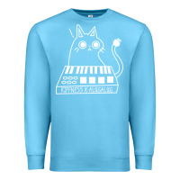 Ocean Blue The KIFFNESS X ALUGALUG white cat Classic Premium Sweatshirt - SnappyArt
