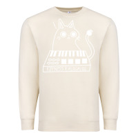 Sandshell The KIFFNESS X ALUGALUG white cat Classic Premium Sweatshirt - SnappyArt