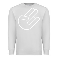 Dove Grey shocker hand Premium Sweatshirt - SnappyArt