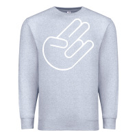 Heather Grey shocker hand Premium Sweatshirt - SnappyArt