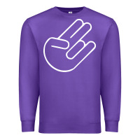 Purple shocker hand Premium Sweatshirt - SnappyArt