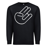 Black shocker hand Premium Sweatshirt - SnappyArt