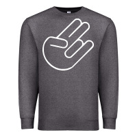 Charcoal Heather shocker hand Premium Sweatshirt - SnappyArt