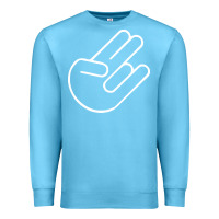 Ocean Blue shocker hand Premium Sweatshirt - SnappyArt