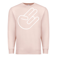 Pale Pink shocker hand Premium Sweatshirt - SnappyArt