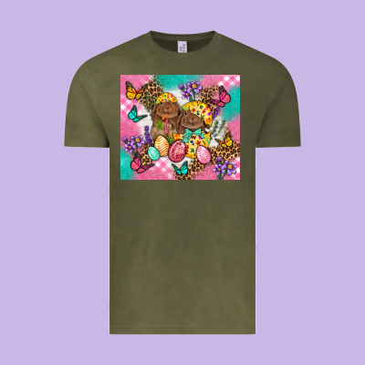 Easter Bunnies And Egg Tumbler Vintage Tee Designed By Bundleandbundleshop