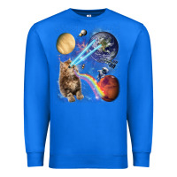 True Royal Fluffy Kitten Shoot Laser Rainbow Space Galaxy, Cat Gifts Premium Sweatshirt - SnappyArt