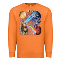 Carrot Fluffy Kitten Shoot Laser Rainbow Space Galaxy, Cat Gifts Premium Sweatshirt - SnappyArt