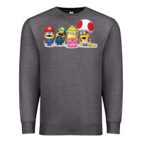 Charcoal Heather Super Minion Bros Premium Sweatshirt - FloraArt