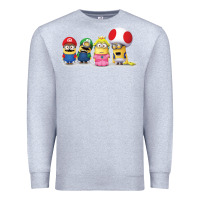 Heather Grey Super Minion Bros Premium Sweatshirt - FloraArt