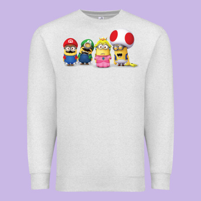 Super Minion Bros Premium Sweatshirt Designed By Floraart