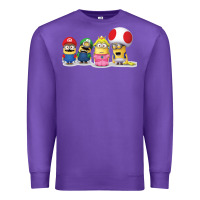 Purple Super Minion Bros Premium Sweatshirt - FloraArt