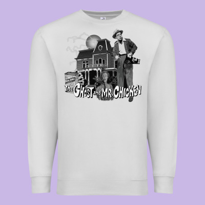 The Ghost And Mr Chicken Green Premium Sweatshirt Designed By Floraart