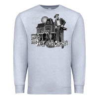 Heather Grey the ghost and mr chicken green Premium Sweatshirt - FloraArt