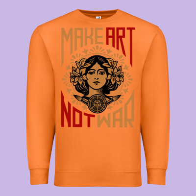 Make Art Not War Symbol Premium Sweatshirt Designed By Floraart