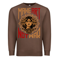 Chestnut make art not war symbol Premium Sweatshirt - FloraArt