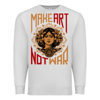 Dove Grey make art not war symbol Premium Sweatshirt - FloraArt