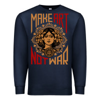Navy make art not war symbol Premium Sweatshirt - FloraArt