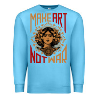 Ocean Blue make art not war symbol Premium Sweatshirt - FloraArt