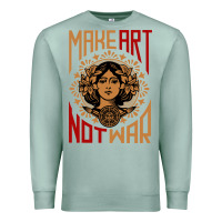 Seafoam make art not war symbol Premium Sweatshirt - FloraArt