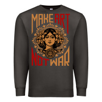 Smoke make art not war symbol Premium Sweatshirt - FloraArt