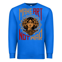 True Royal make art not war symbol Premium Sweatshirt - FloraArt